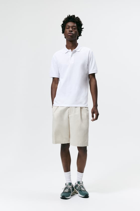 PIQU TEXTURED POLO SHIRT