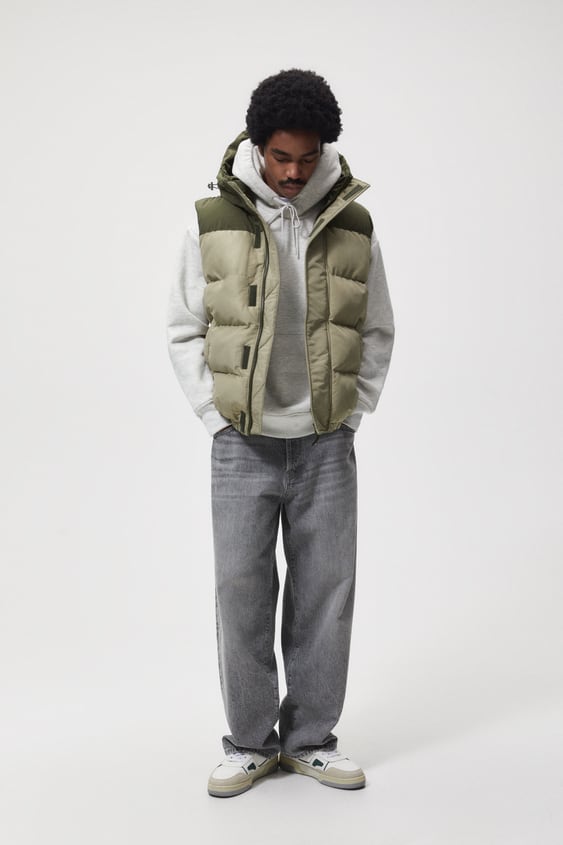 CONTRASTING PUFFER VEST