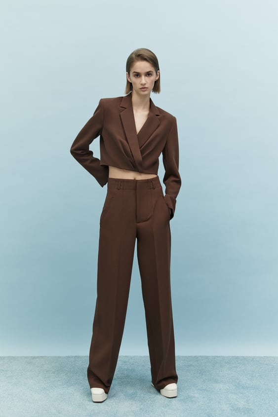 HIGH WAISTED STRAIGHT CUT PANTS