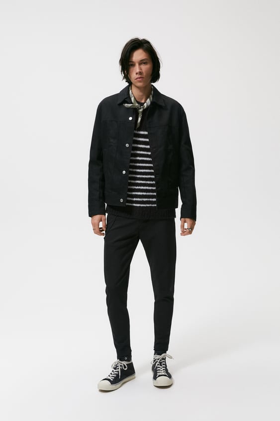 CHAIN TRIM SUPER SKINNY PANTS