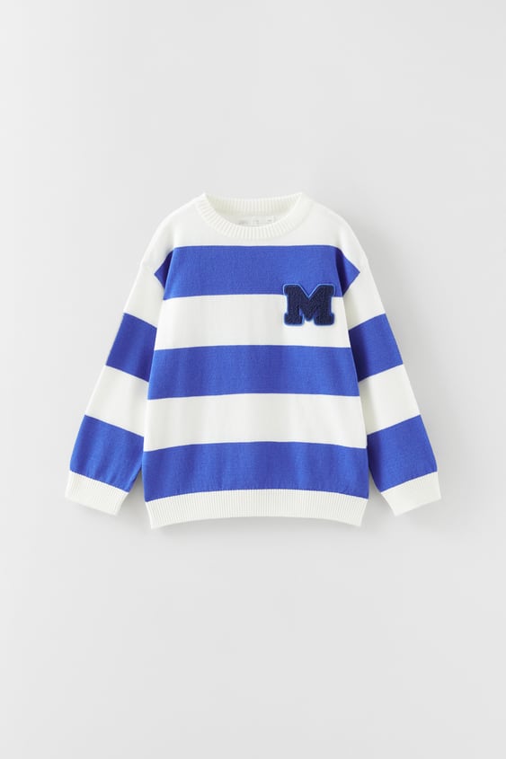 STRIPED COLLEGE SWEATER