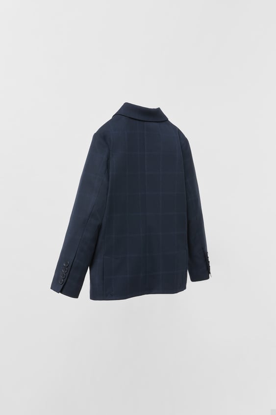 PLAID SUIT JACKET