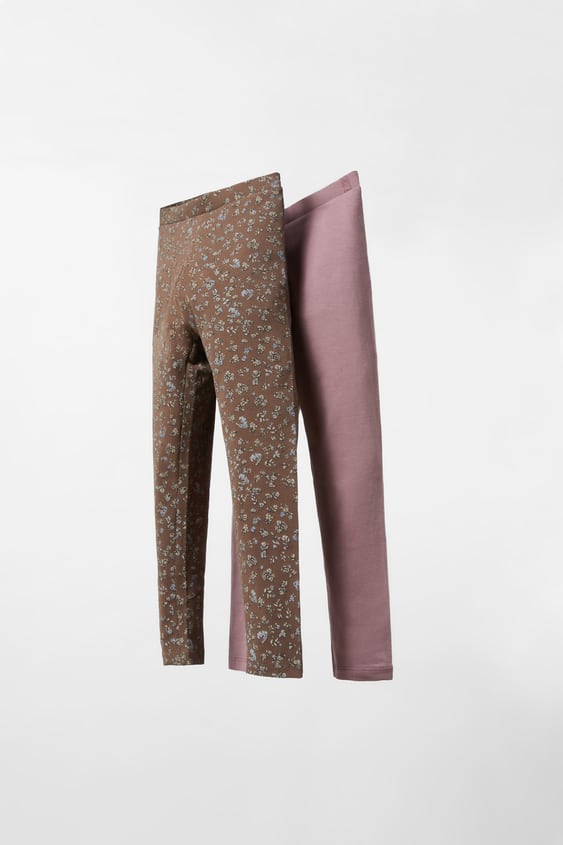 TWO-PACK OF FLORAL LEGGINGS
