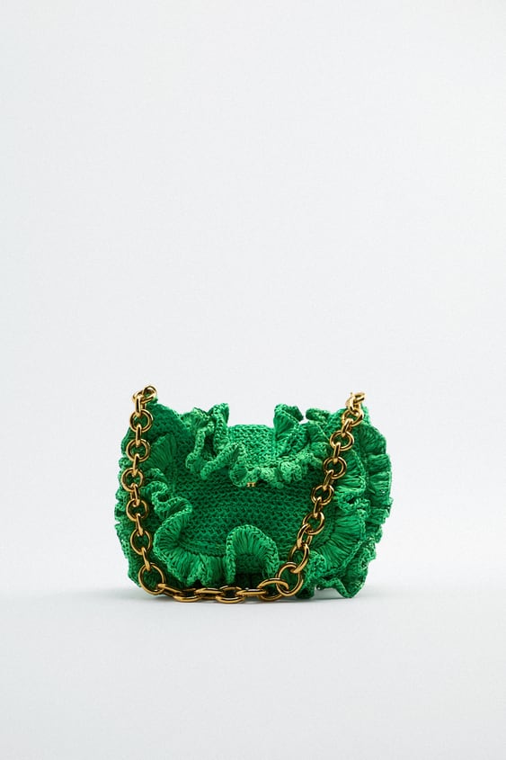 RUFFLED SHOULDER BAG