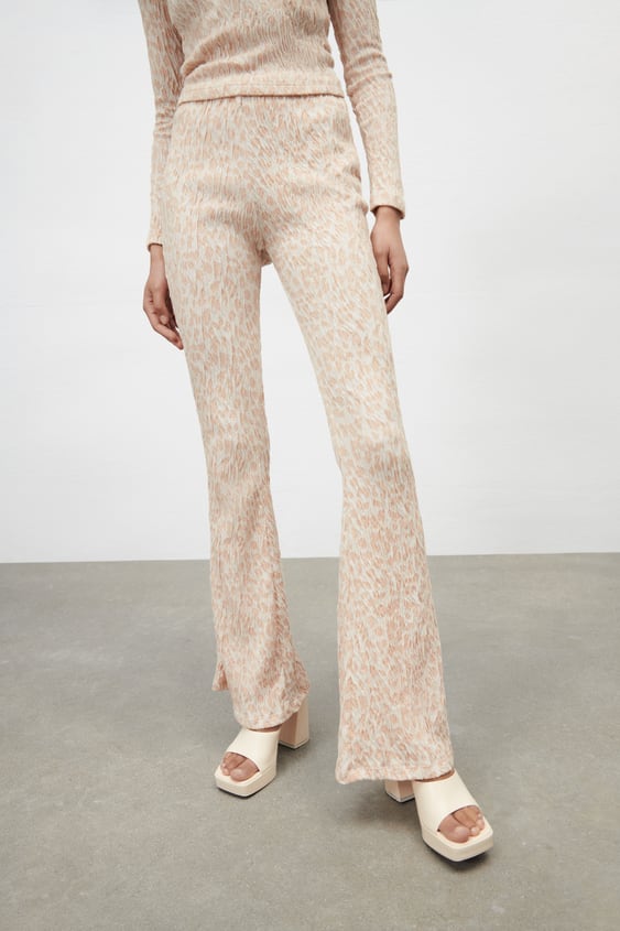 FLARED JACQUARD PANTS