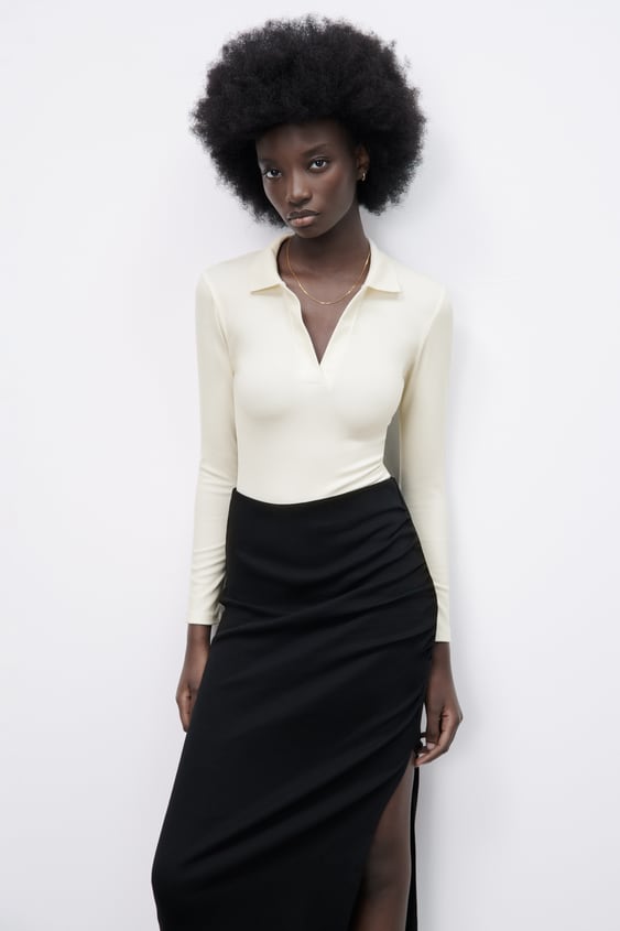 POLO COLLAR BODYSUIT