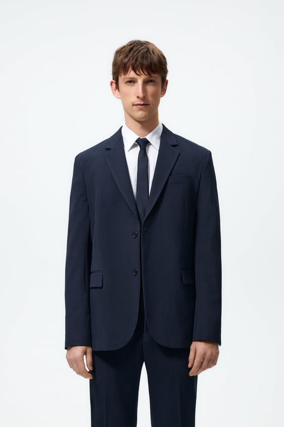 PLAID SUIT JACKET