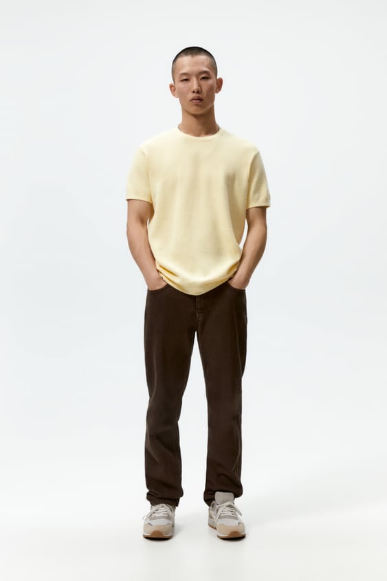 TEXTURED KNIT T-SHIRT