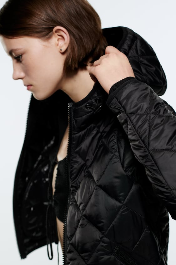 HOODED QUILTED JACKET