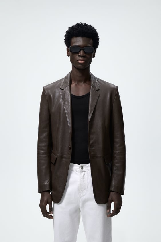 LEATHER BLAZER