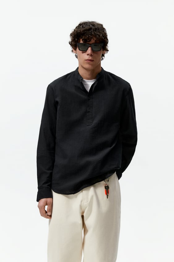 WRINKLED LOOK SHIRT