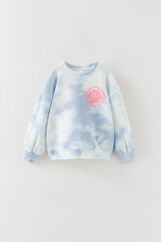 NEON PRINT TIE DYE SWEATSHIRT