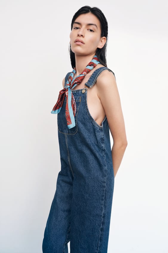 DENIM OVERALL SHORTS