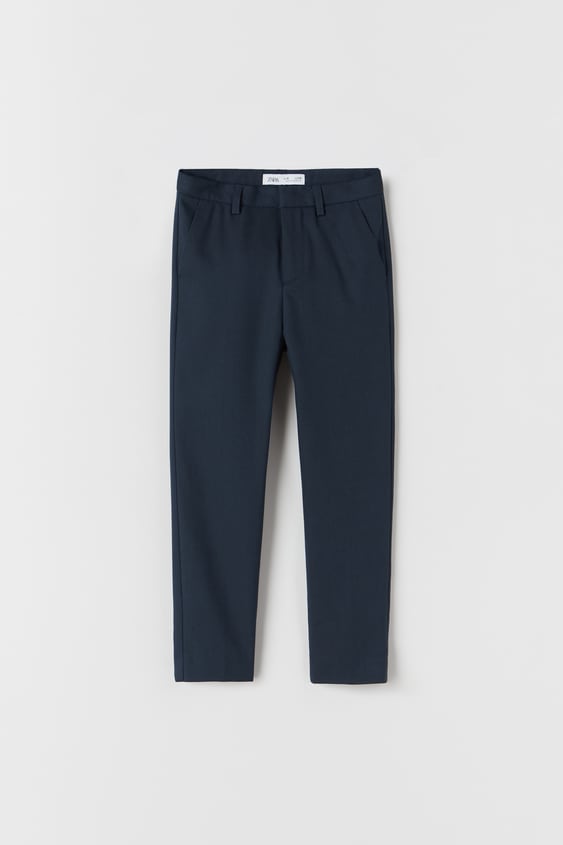 TEXTURED WEAVE SUIT PANTS