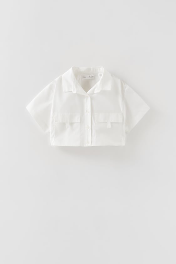 CROP POPLIN SHIRT