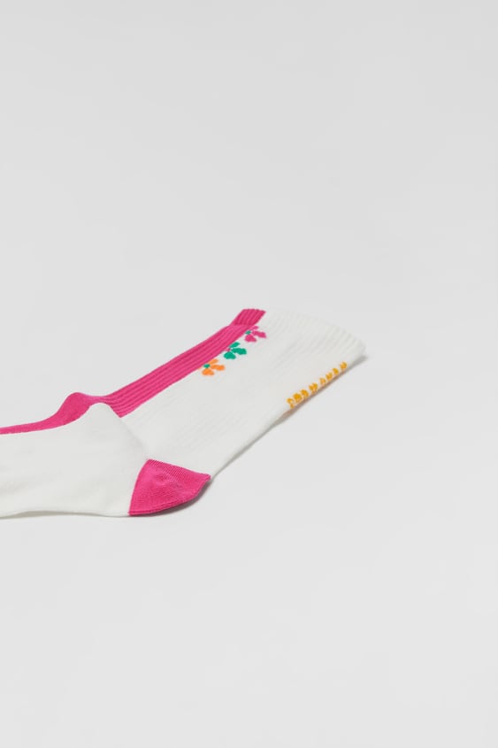 KIDS/ TWO-PACK OF FLORAL SOCKS