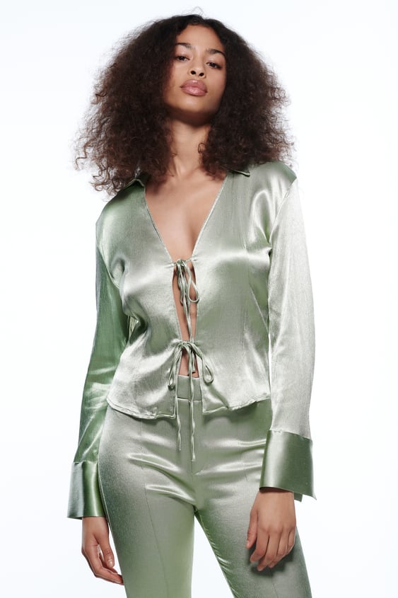SATIN EFFECT SHIRT