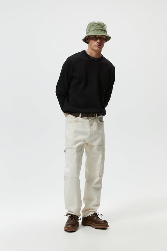 TEXTURED COTTON SWEATER