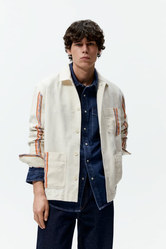 GEOMETRIC JACQUARD OVERSHIRT