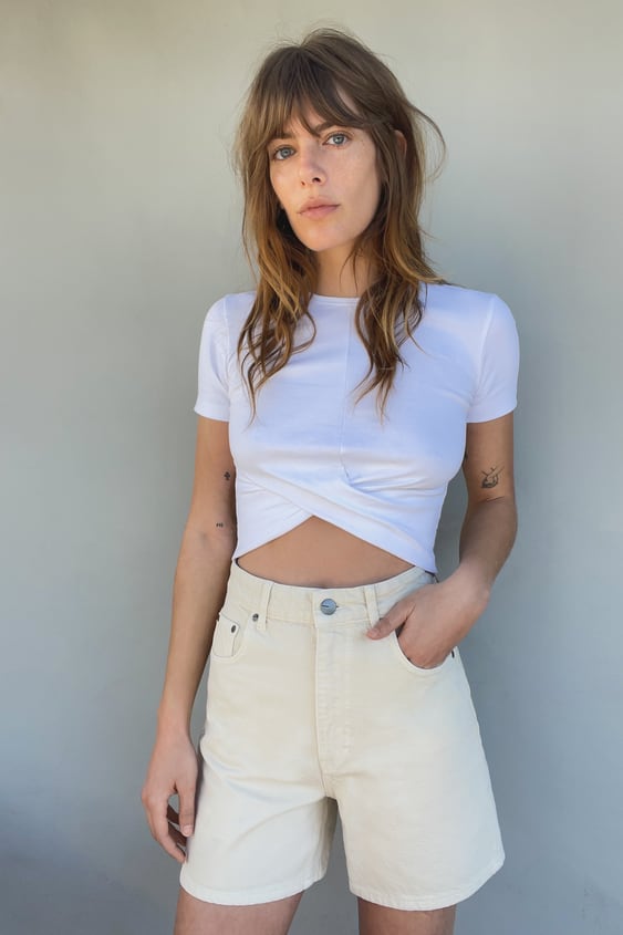 KNOTTED HEM SHIRT