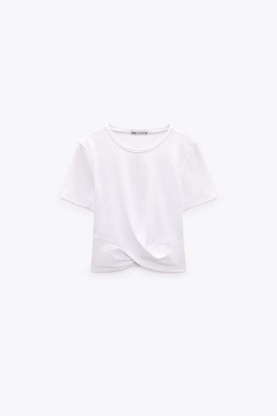KNOTTED HEM SHIRT