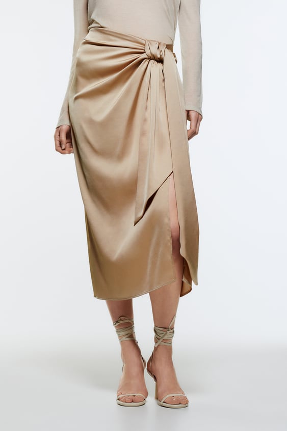 KNOTTED MIDI SKIRT