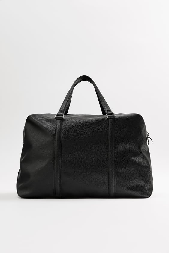 GRANULATED LEATHER BOWLING BAG