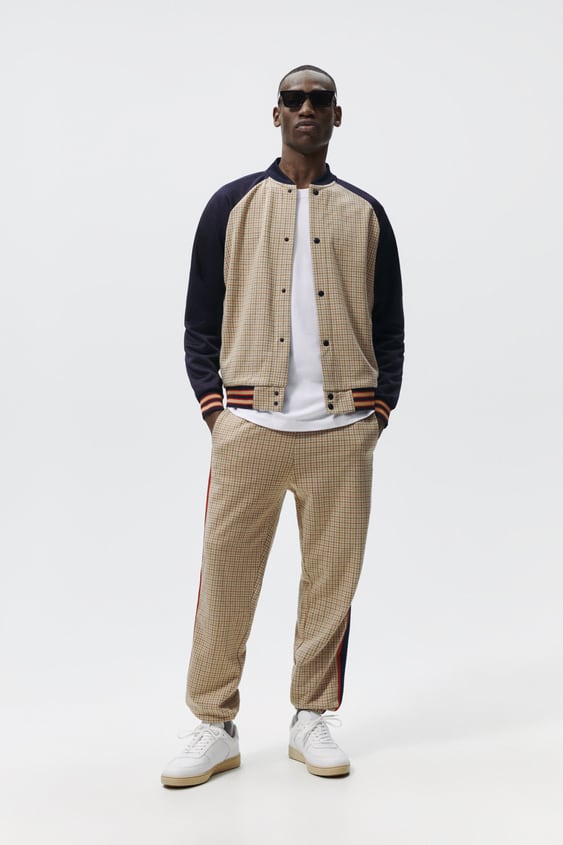 COMBINATION PLAID JACKET