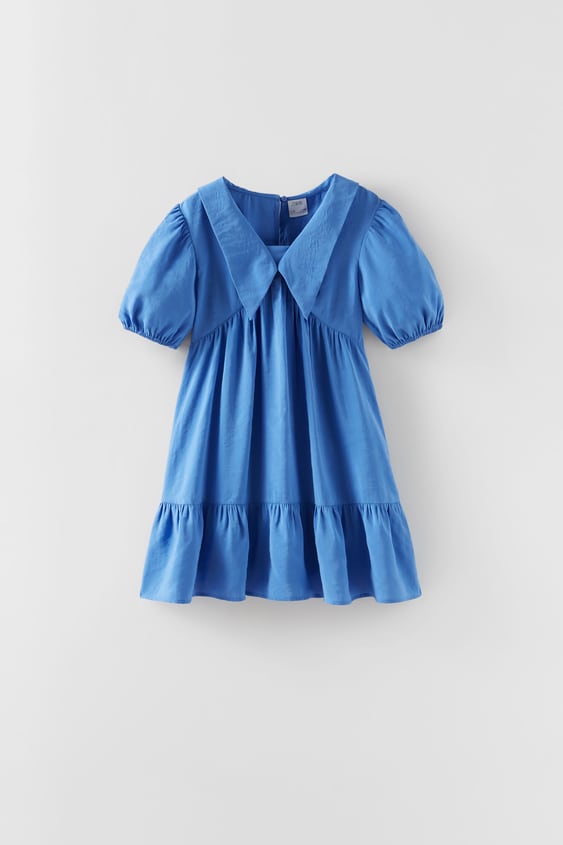 VOLUMINOUS DRESS WITH COLLAR