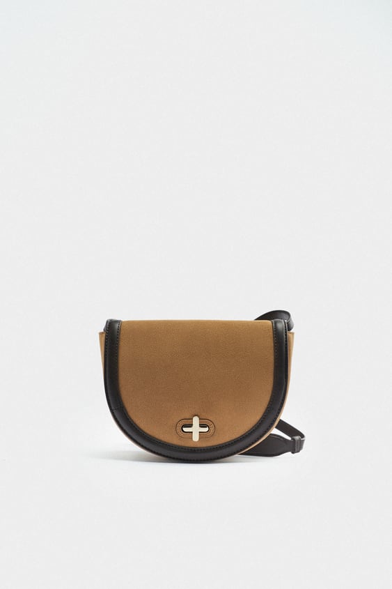 SPLIT LEATHER CROSSBODY BAG