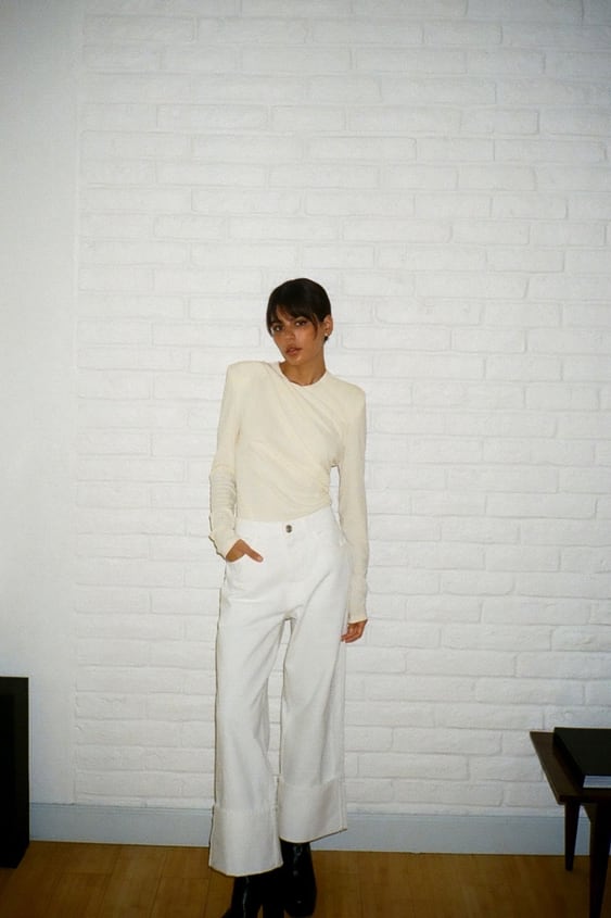 DRAPED BODYSUIT