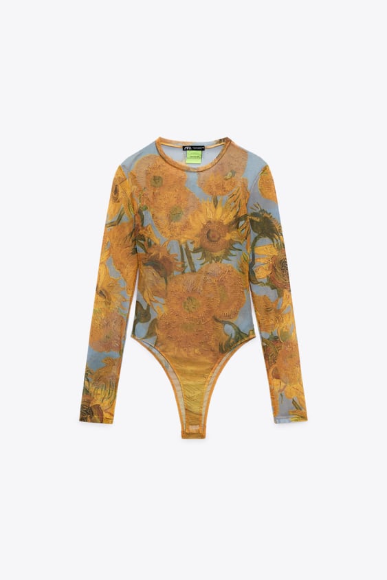 TULLE VAN GOGH SUNFLOWER BODYSUIT