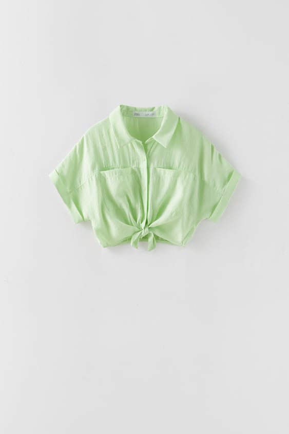 FLOWY KNOTTED SHIRT