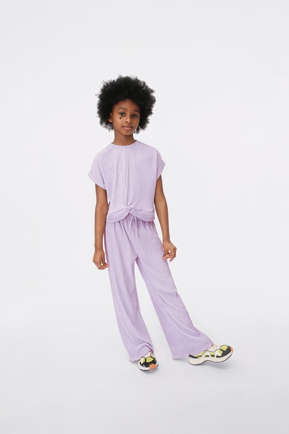 PLAIN PLEATED PANTS