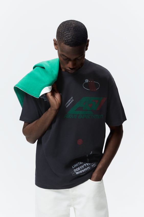 ABSTRACT PRINT T-SHIRT