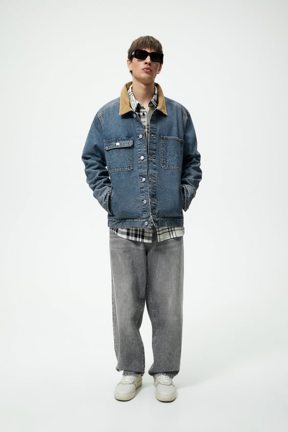 DENIM JACKET WITH MATCHING COLLAR