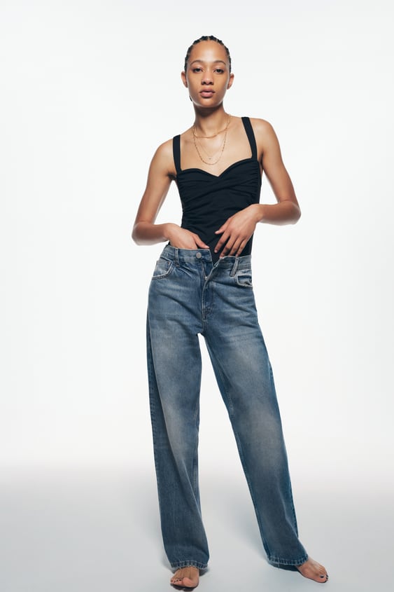STRAPPY DRAPED BODYSUIT