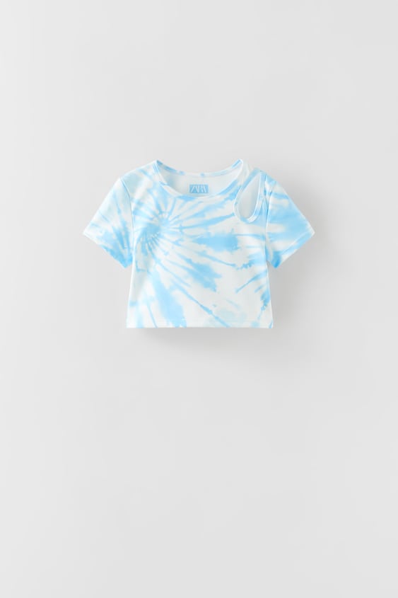 CUT OUT SPORTY TIE DYE T-SHIRT