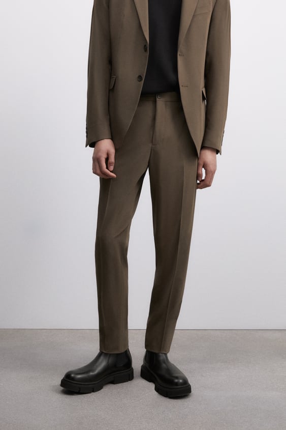 SLIM FIT SUIT PANTS