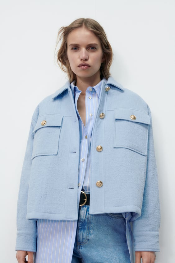 GOLDEN BUTTON PUFFER JACKET