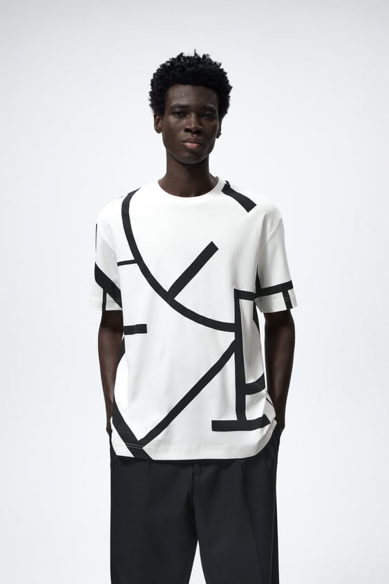 PRINTED GEOMETRIC T-SHIRT