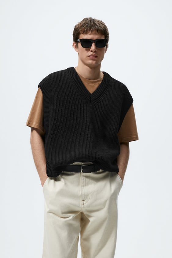 BASIC PURL KNIT VEST