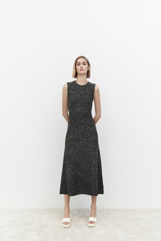 JACQUARD KNIT DRESS