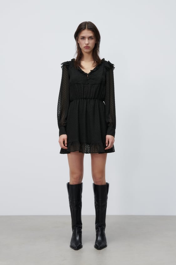 SWISS DOT SHORT DRESS