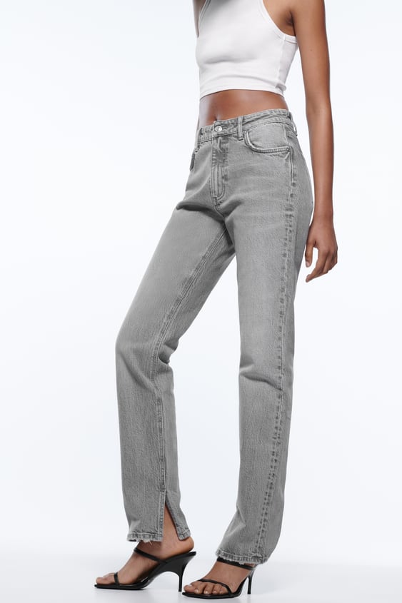 SPLIT SLIM JEANS