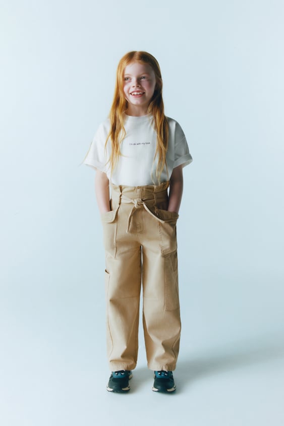 GIRLS’ BELTED CARGO PANTS