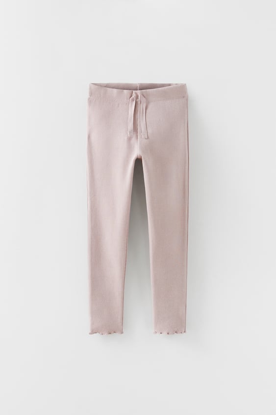 PLAIN RIBBED LEGGINGS