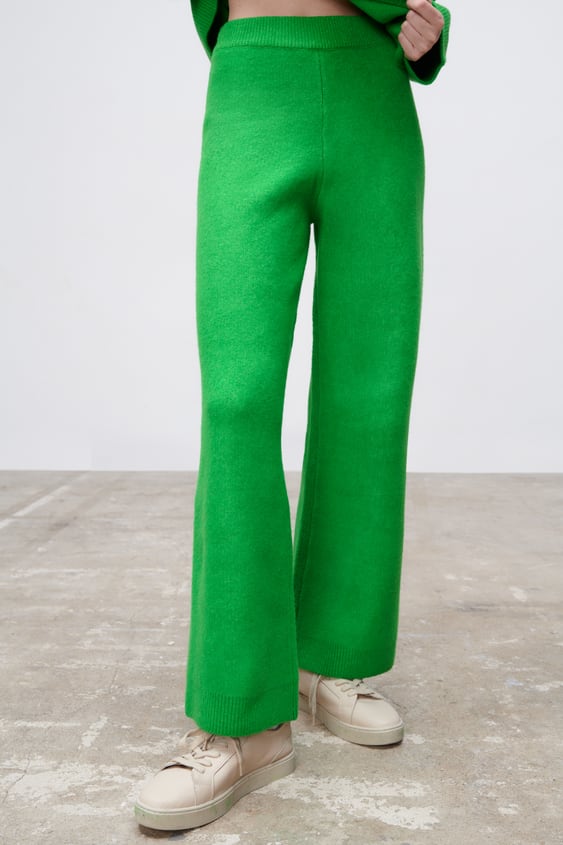 WIDE LEG KNIT PANTS