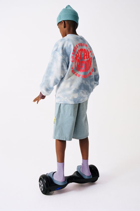 NEON PRINT TIE DYE SWEATSHIRT