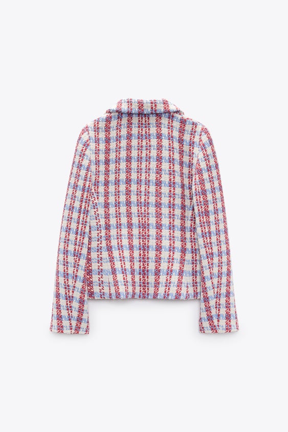 PEARL BUTTON TEXTURED JACKET